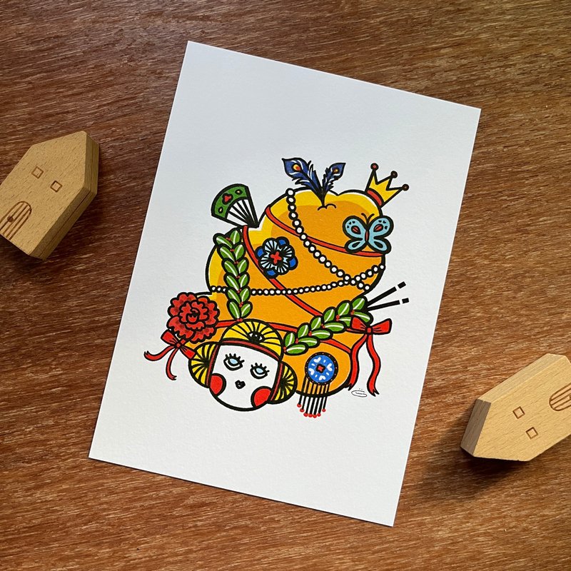 Postcard - Over Thinking size 5x7 inch - 卡片/明信片 - 紙 