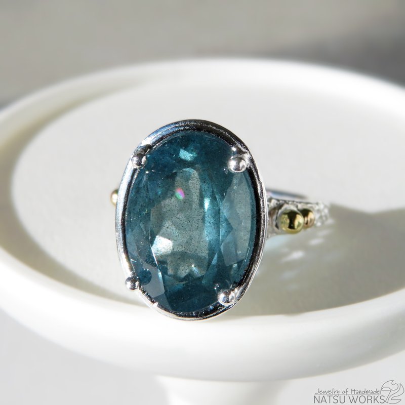 アクアマリン リング / Moss Aquamarine Ring 0 - 戒指 - 寶石 藍色