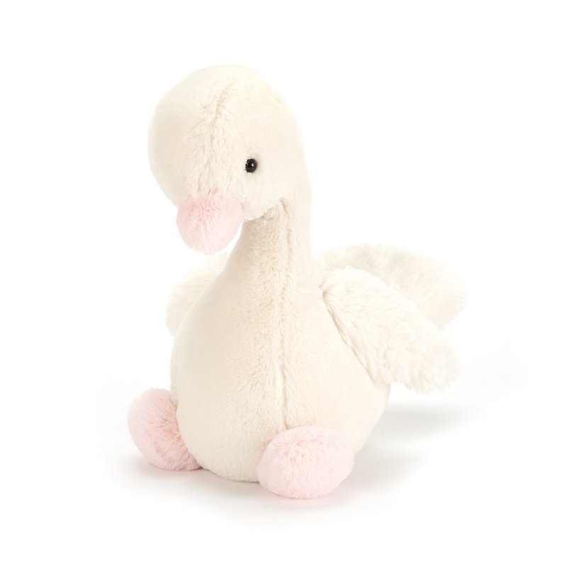Jellycat Syllabub Swan Pink Rattle - ของเล่นเด็ก - ผ้าฝ้าย/ผ้าลินิน ขาว