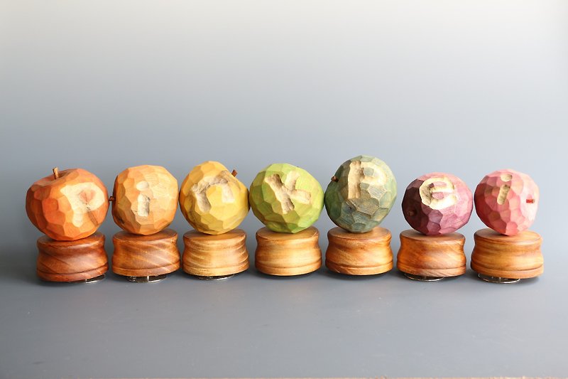 【カスタマイズ】木製アップルオルゴール--カスタマイズ可能--木----手作り-手作り - 置物 - 木製 多色