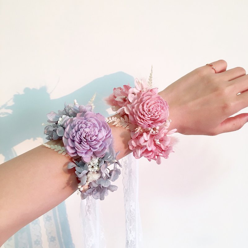 Wrist flower dry wrist flower fairy wrist flower bouquet / boutonniere / dry bouquet / immortal bouquet - Dried Flowers & Bouquets - Plants & Flowers 