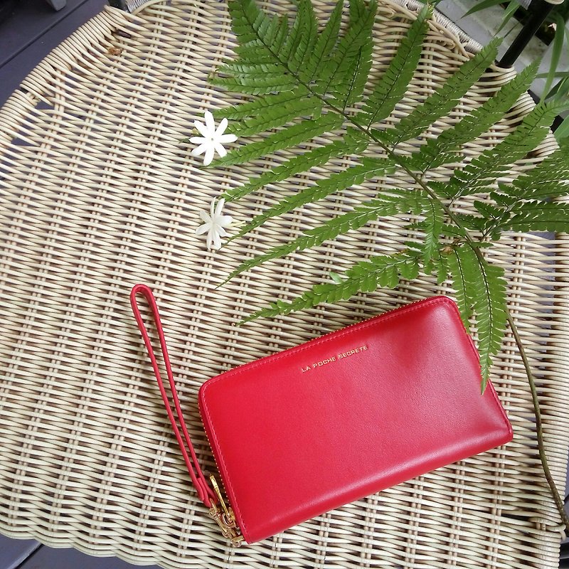 Christmas event price girlfriend gift: shopping good temperament leather mobile phone bag_Zu Que Red