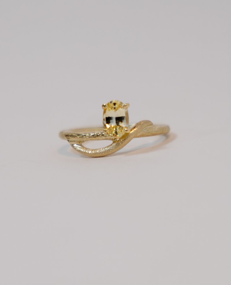 Yellow Sapphirei イエローサファイヤ K18 Ring - 戒指 - 其他金屬 黃色