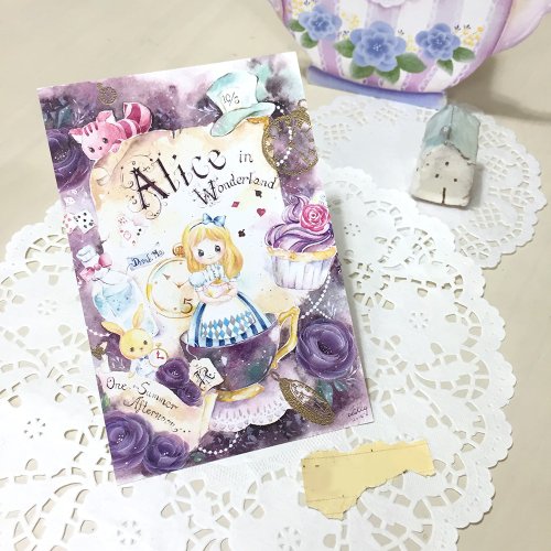 Lilly Bloom 水彩明信片/心意卡【夜星愛麗斯】