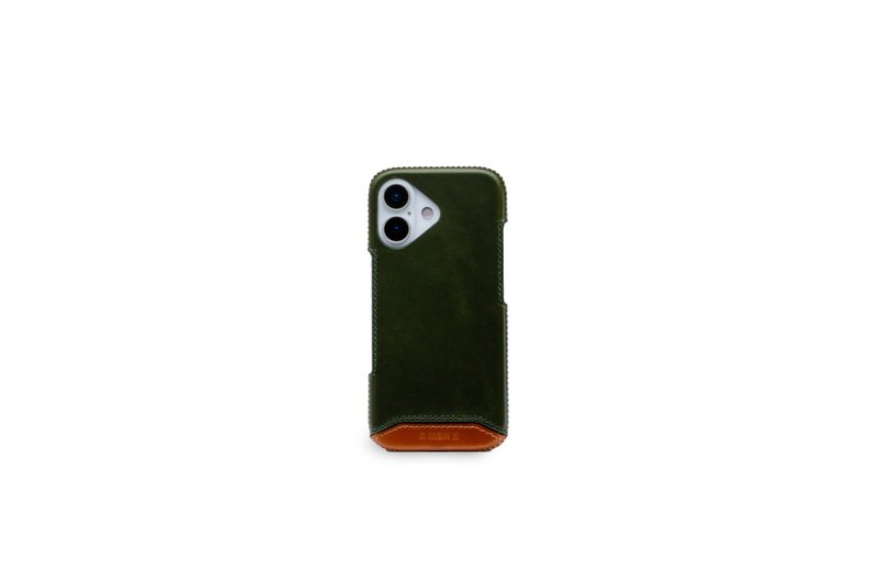 iPhone 17 經典系列-磁吸手機皮套-蘇格蘭綠 - 手機殼/手機套 - 真皮 綠色