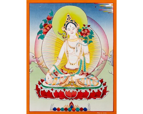 Boudha Stupa Thanka Centre 正宗藏傳白度母唐卡 – 長壽、療癒與覺悟女神