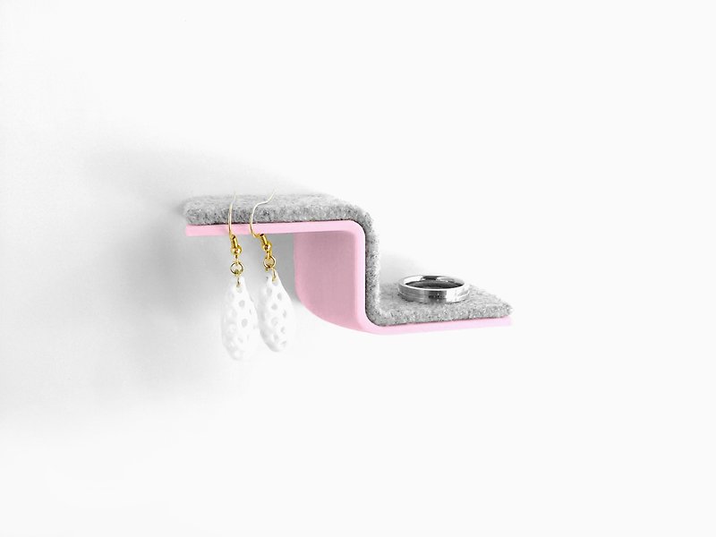 Small stair shelf 【pastel pink】 - ตกแต่งผนัง - พลาสติก สึชมพู