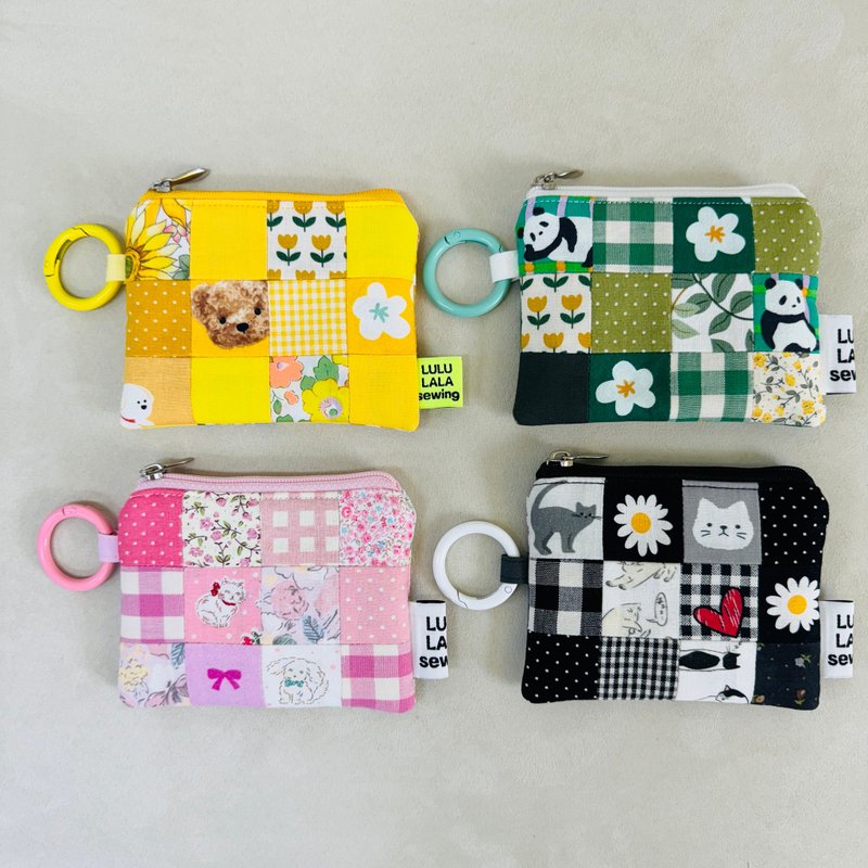 24-piece patchwork coin purse - กระเป๋าใส่เหรียญ - ผ้าฝ้าย/ผ้าลินิน หลากหลายสี