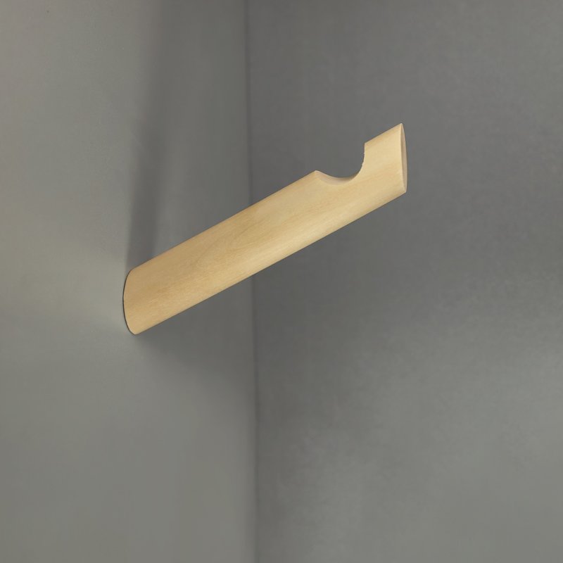 Birch wood wall hook.Minimalist wall storage. Macramé holder. Plant rack hanger. - 衣架/衣帽架/掛勾 - 木頭 