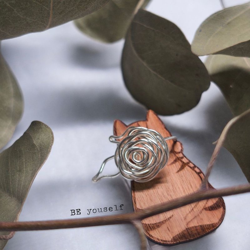 【BE yourself】Blooming Ring|Ring|Artistic Metal Wire|Weaving|Handmade - General Rings - Copper & Brass Silver