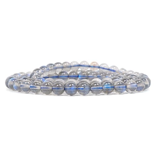 正佳珠寶 Gemsrich Jewelry 【正佳珠寶】拉長石 冰種極光藍 6mm 拉長石三圈手珠 日本彈力繩