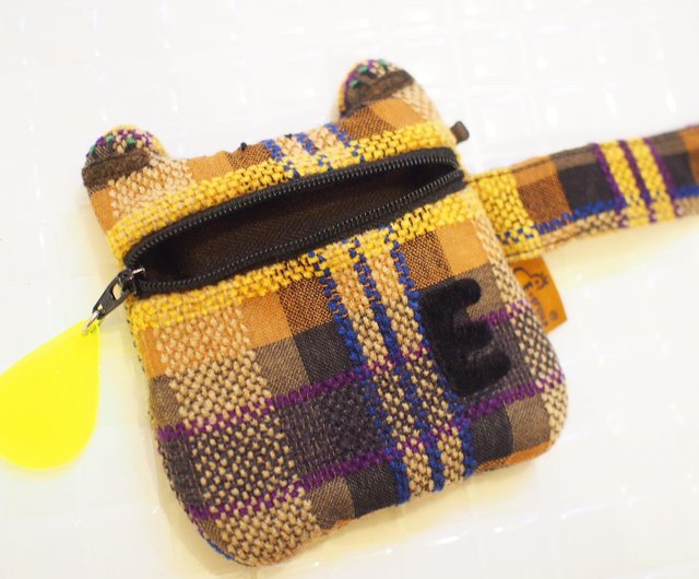 Yellow discount plaid purse