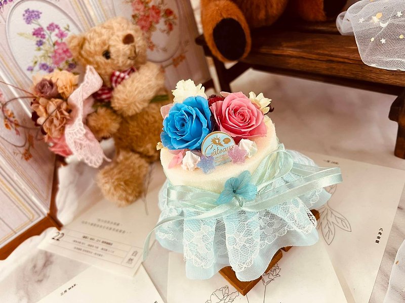 [One person per class] Flower cake, music bell, birthday gift, everlasting flower hand-making course, Chiayi Minxiong - Plants & Floral Arrangement - Plants & Flowers 