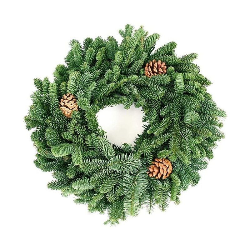 *2024 Christmas early bird discount*Denmark imported Nobel pine noble pine Christmas wreath net ring natural - Plants - Plants & Flowers Green