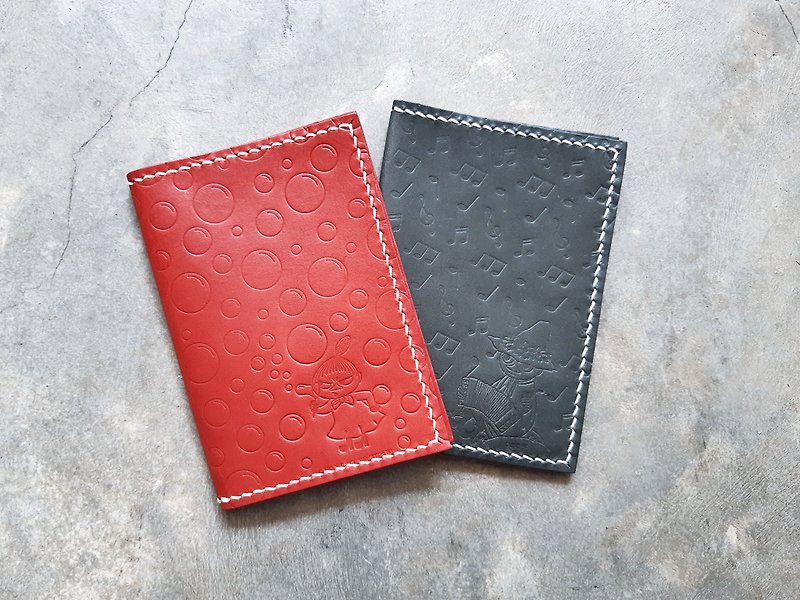 MOOMINx港產皮革 護照套 材料包 Passport 好好縫 授權 史力奇 - 皮革 - 真皮 紅色