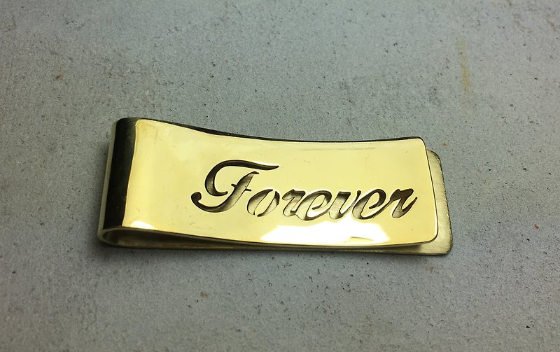 AJEOSSI [Handmade × Customized × DIY] Bronze, Bronze × Empty Money Clip + Laser Engraving - Other - Copper & Brass Gold