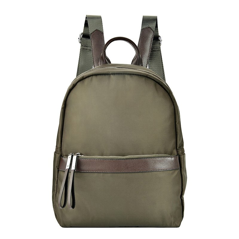 Water repellent headphone backpack / black / army green / gray - กระเป๋าเป้สะพายหลัง - เส้นใยสังเคราะห์ สีเขียว