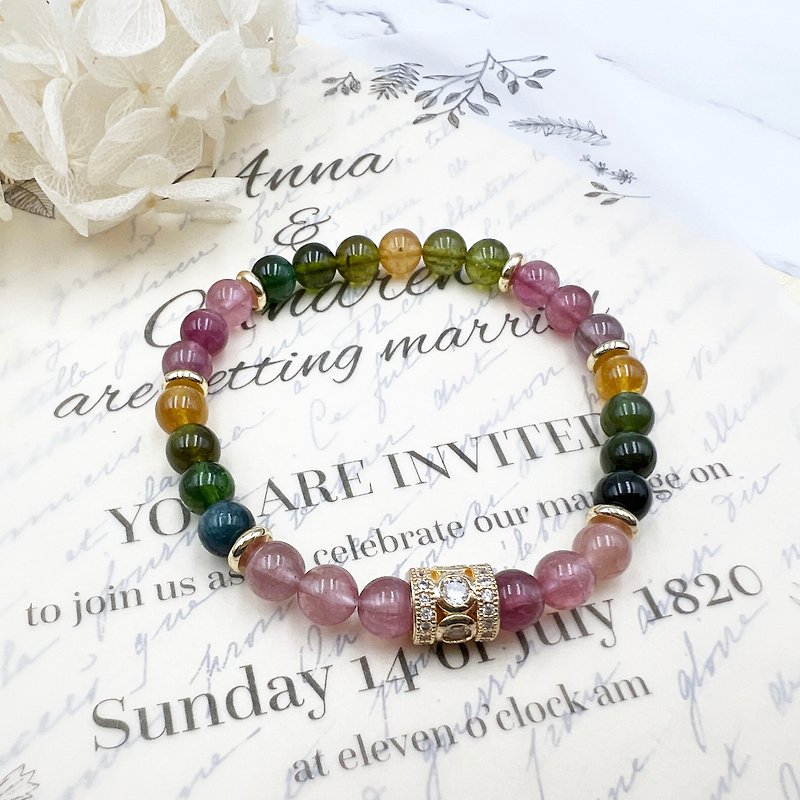 【Christmas Gift Box】Natural Rainbow Tourmaline‧ High Quality‧ Light Jewelry‧ Clear Crystal