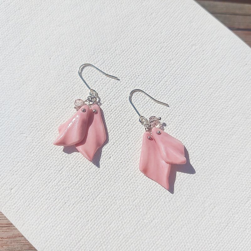 Azalea Flower Earrings • Petal //Silver 925 - Earrings & Clip-ons - Porcelain Pink