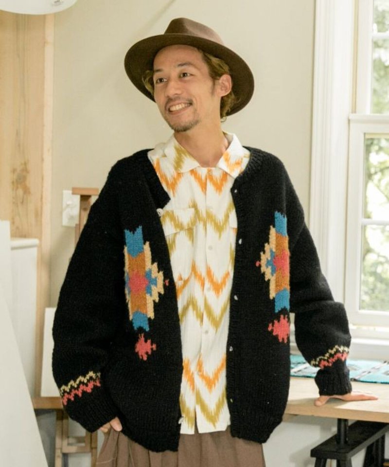 [Hot Pre-Order] Big Totem Ethnic Knit Sweater Men&#39;s Wool Jacket (3 Colors) NSR-2305