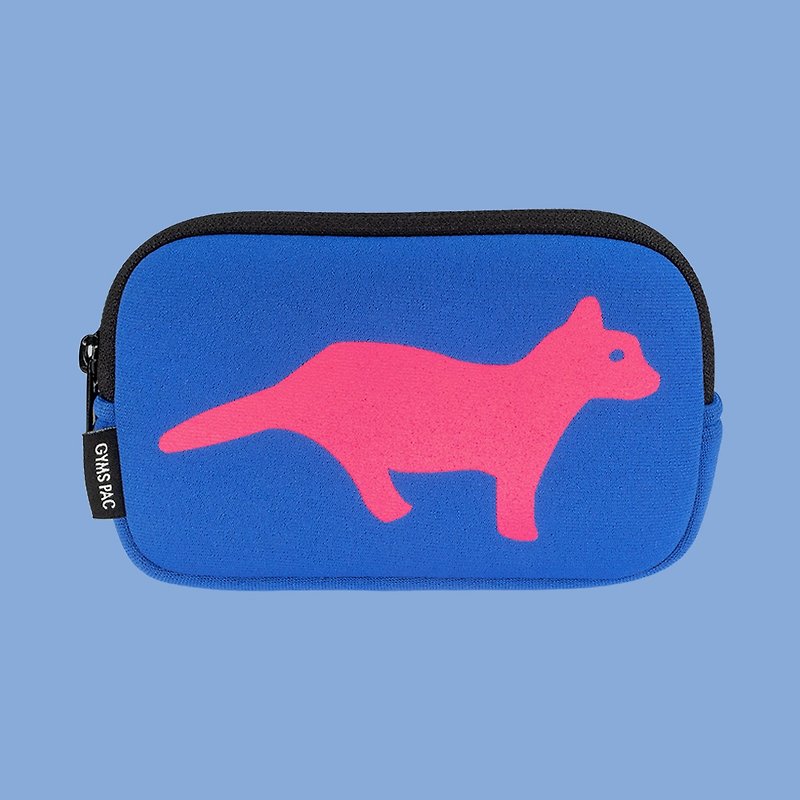 野生動物系列收納包 防震包 相機包 硬碟包【寶藍x粉紅豹】 - 化妝袋/收納袋 - 防水材質 藍色