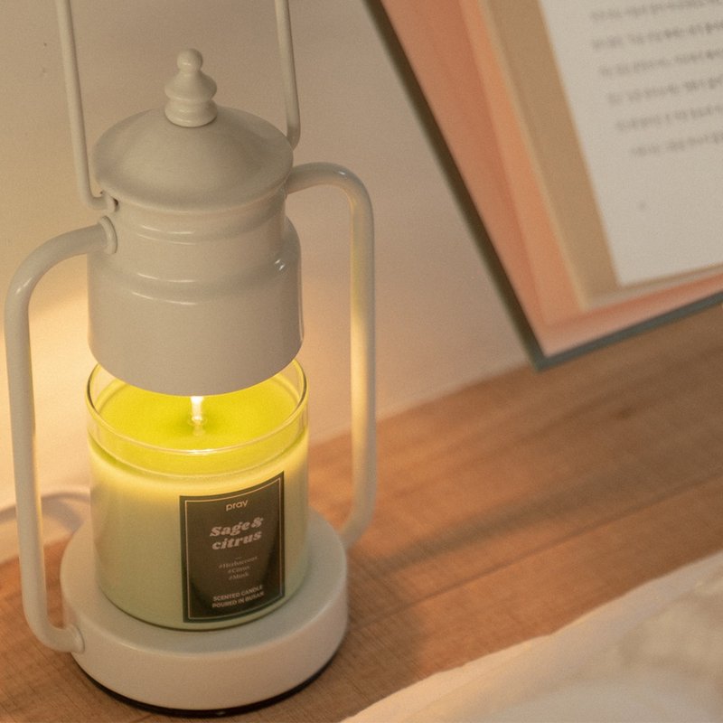 【韓國 PRAY】經典天然大豆蠟燭(S)-柑橘鼠尾草 /165g - 香氛蠟燭/燭台 - 玻璃 綠色