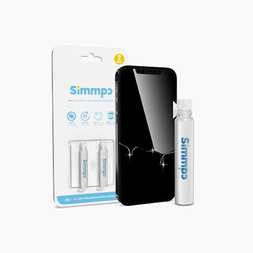 Simmpo 簡單貼 NANO-TI TECH 奈米鈦液態螢幕抗菌膜 (兩瓶裝)