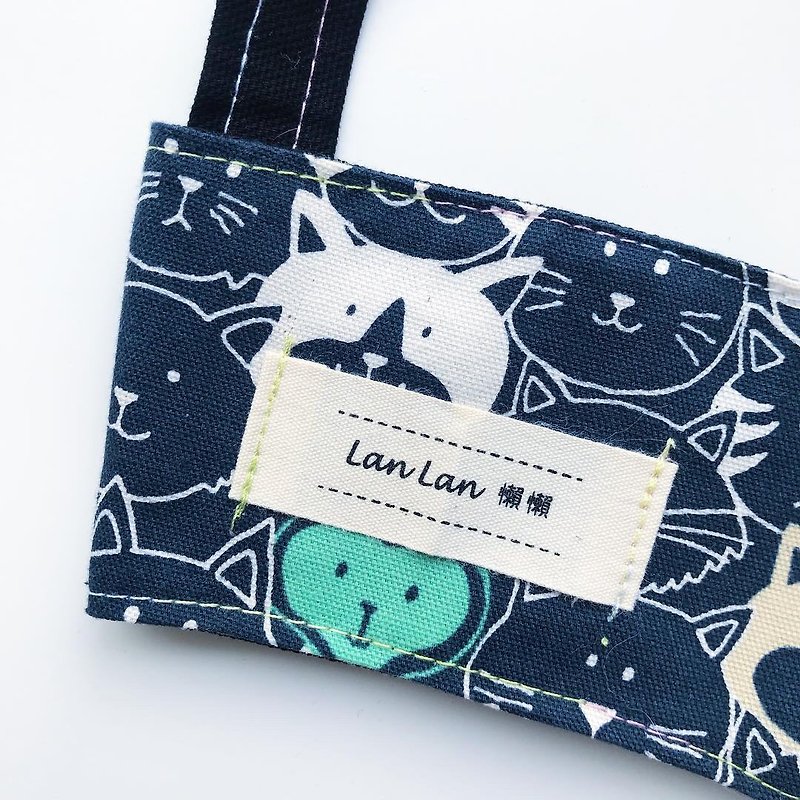 Double-sided beverage bag-cat round face