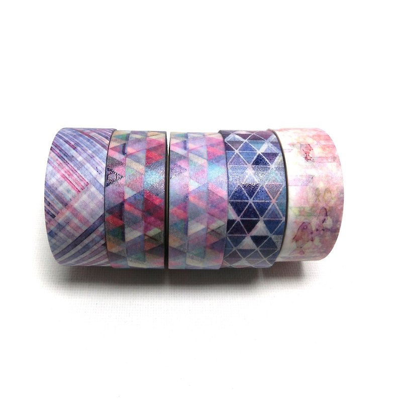 Iridescent series paper tape - 5 into the blessing bag - Washi Tape - Paper Multicolor