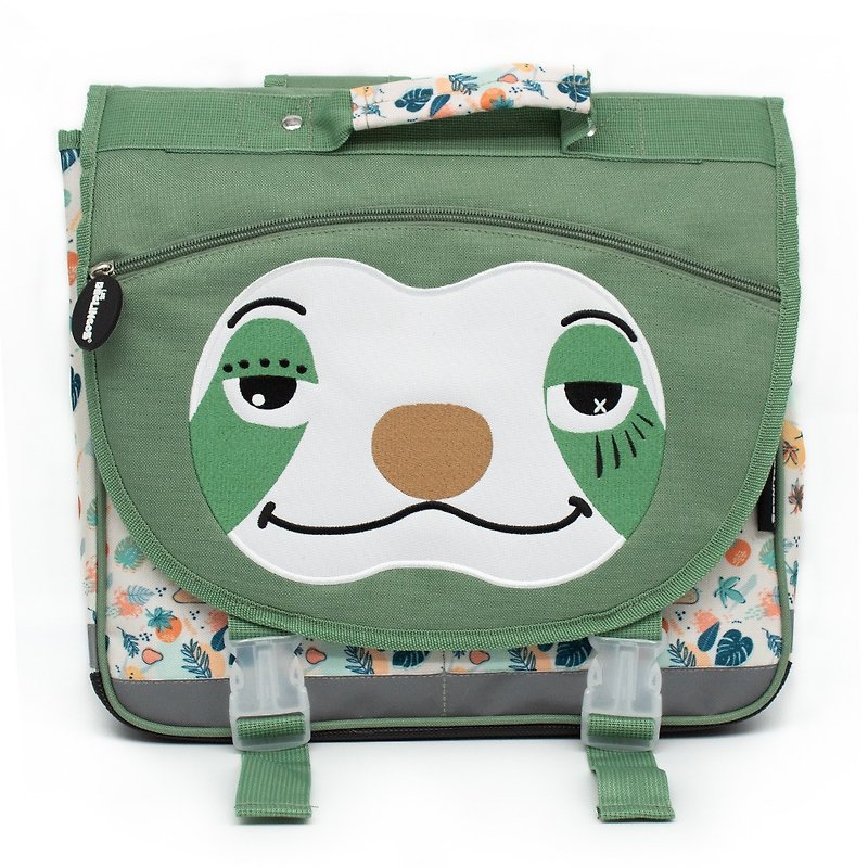 France Les Deglingos-Style Back School Bag (Sloth/Killos) - Backpacks & Bags - Cotton & Hemp 