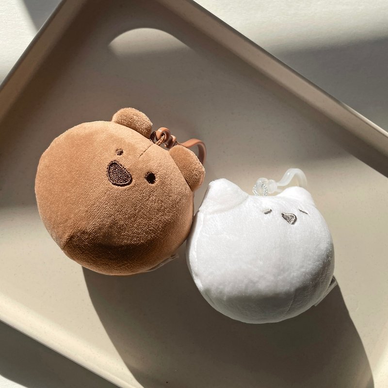 Let's get some animals' Cat and Bear Daifuku Dumpling Charm [Graduation Gift] - พวงกุญแจ - ผ้าฝ้าย/ผ้าลินิน 