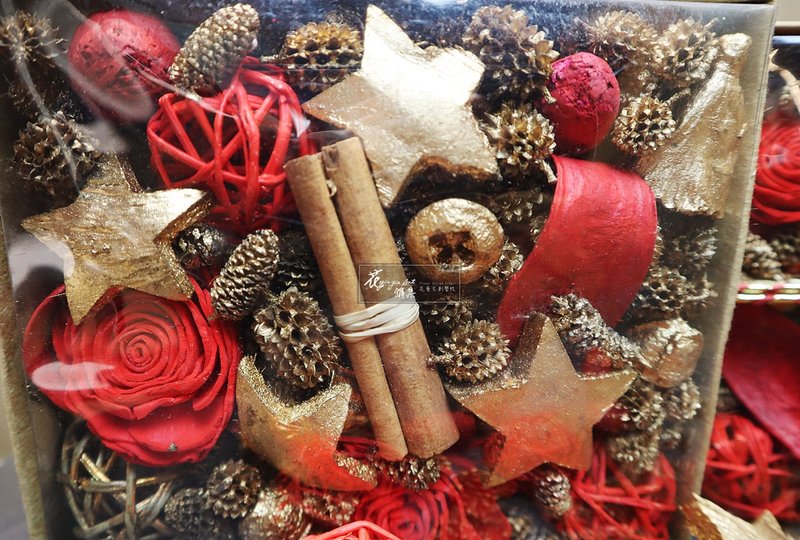 聖誕玫瑰星裝飾盒 - 擺飾/家飾品 - 植物．花 紅色