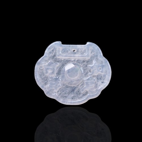 瓔珞珠寶盒 E.L.Jewelry Box 冰種翡翠吉祥如意平安鎖項鍊 | 天然緬甸翡翠A貨 | 送禮