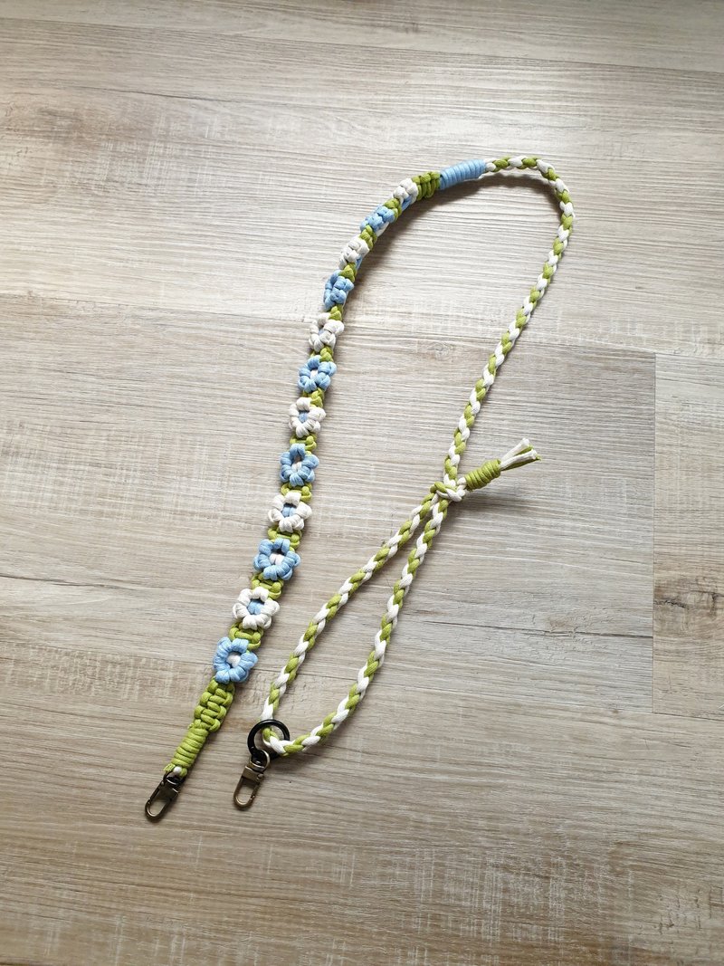 Faith Handmade | Macrame 小花手機可調式背帶 手機背帶 - 手機掛繩/背帶 - 棉．麻 