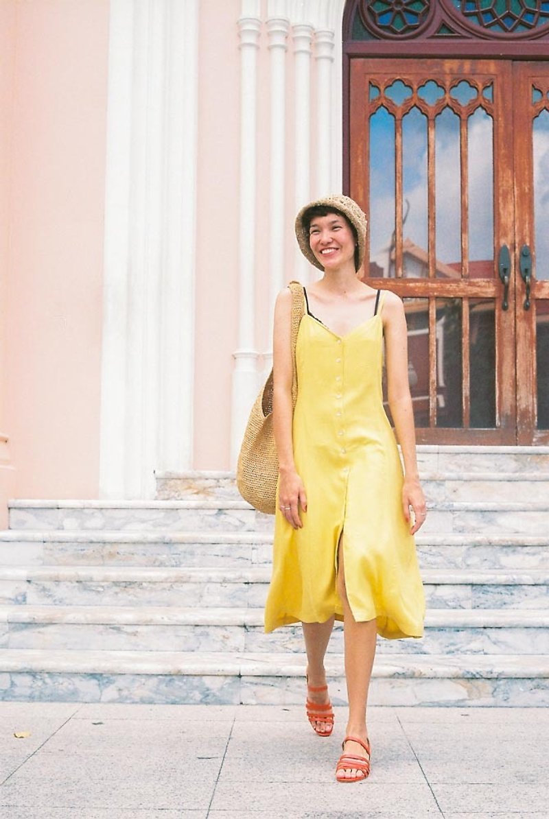Sundress - One Piece Dresses - Eco-Friendly Materials Yellow