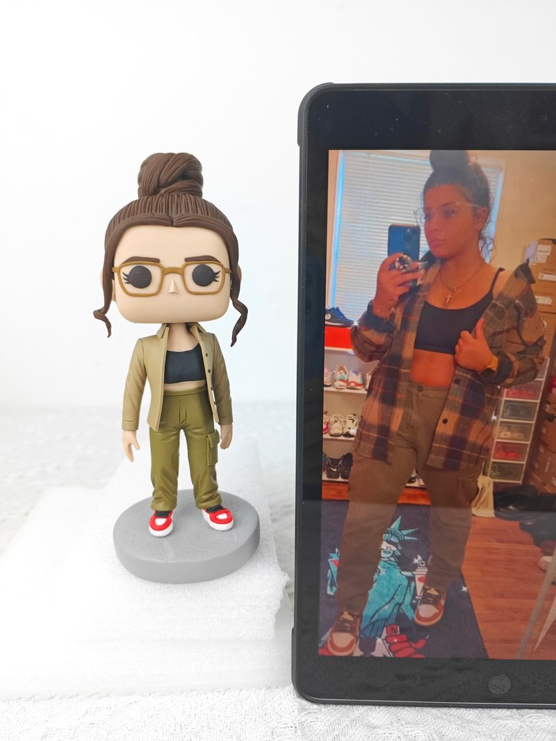 【客製化3D人像公仔】訂製手工Funko Pop男生朋友老公生日禮物 - 公仔/玩偶 - 黏土 多色