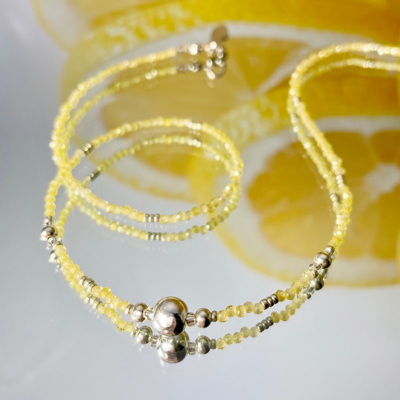 フルーツ＆ベジタブルコレクション - 028 レモンシルバーネックレス - ネックレス - シルバー イエロー