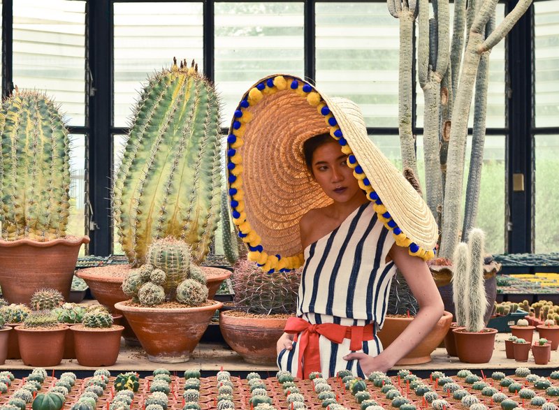 BAMBOO MEGA-HAT YELLOW & BLUE 黃/藍 (YW/BL) - 帽 - 竹 黃色