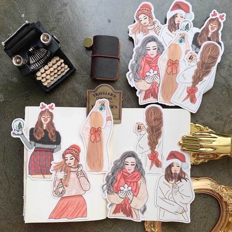 Holiday Girls Sticker - 貼紙 - 紙 