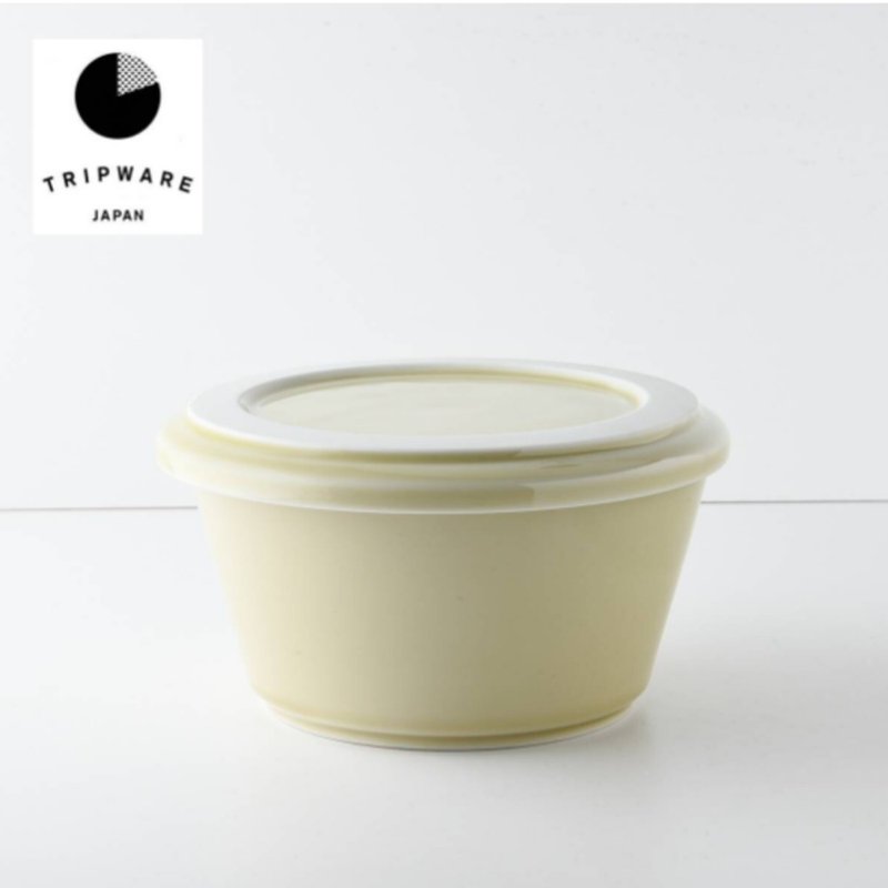 【Trip Ware Japan】Bowl with Lid (Made in Japan)(Mino Ware)(Ivory) - Plates & Trays - Pottery 