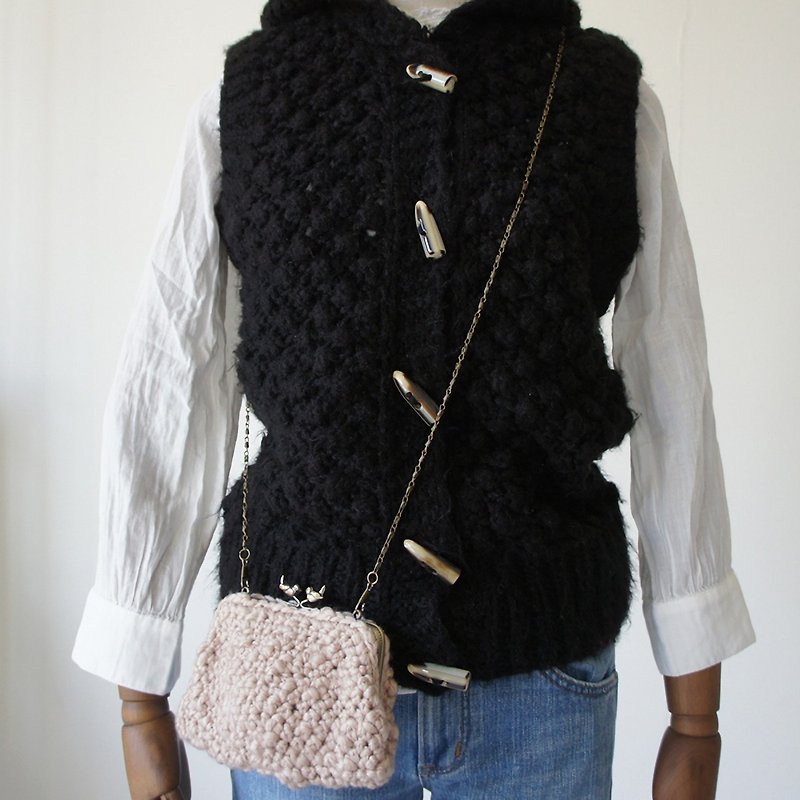 Ba-ba handmade  Crochet petit-bag  No.C1304 - トート・ハンドバッグ - その他の素材 ブラウン