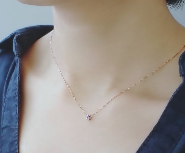 ナチュラルピンクコランダム シングル ベゼル セット ピュア 18K