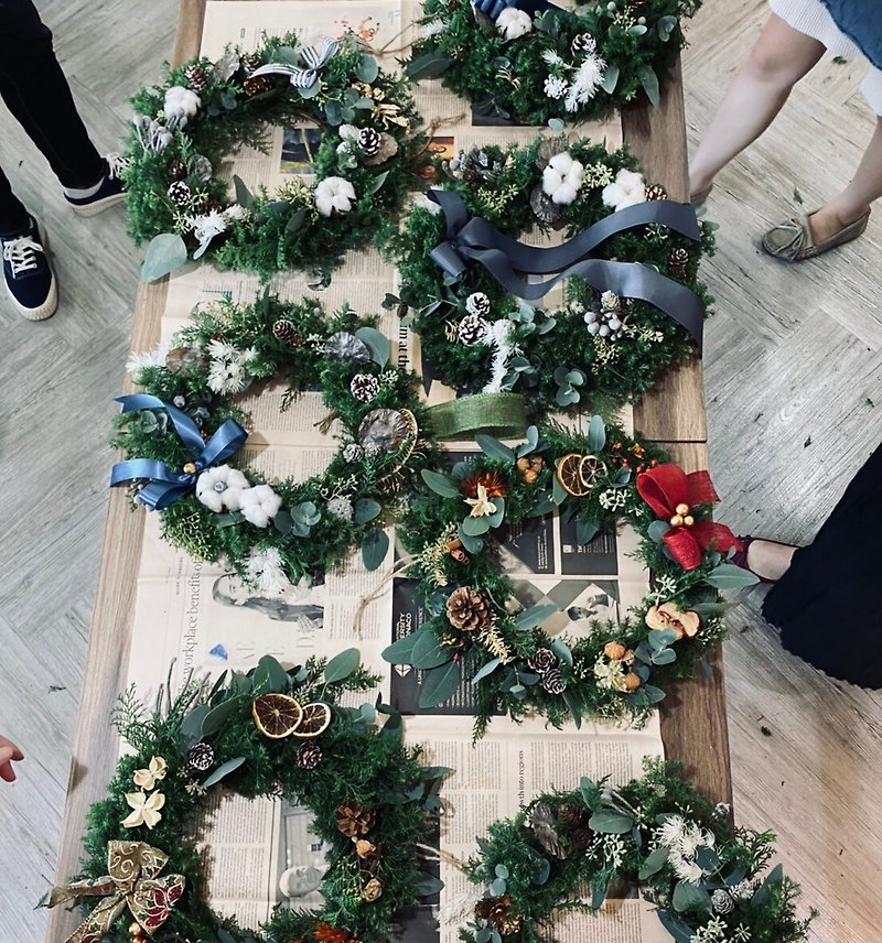 Free choice of various materials for Christmas wreath class (beginner) - จัดดอกไม้/ต้นไม้ - พืช/ดอกไม้ 