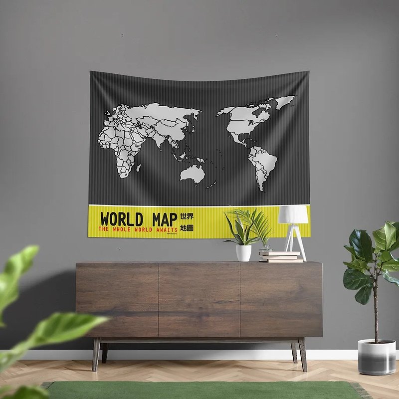 World Map Series Camping Hanging Tapestry
