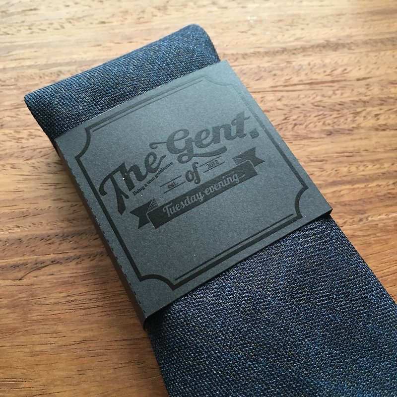 (The GENT) Oxford Navy Blue Tie Plaid Tartan - 領帶/領帶夾 - 棉．麻 多色