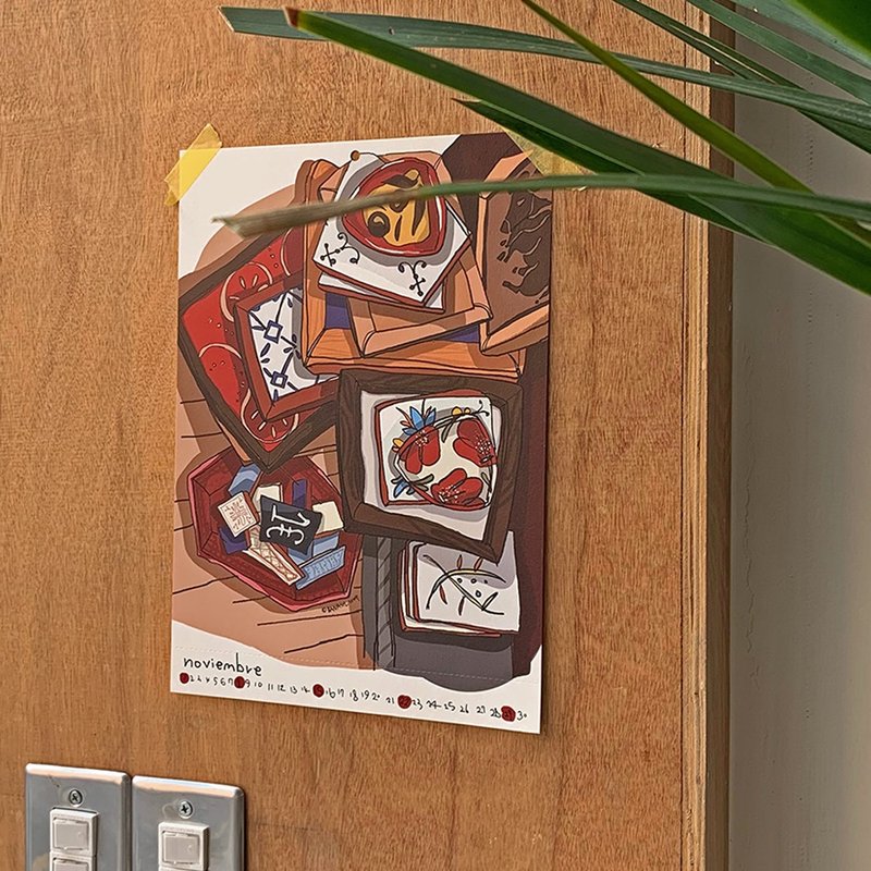 2026 Travel illustration calendar _ Spain - ปฏิทิน - กระดาษ หลากหลายสี