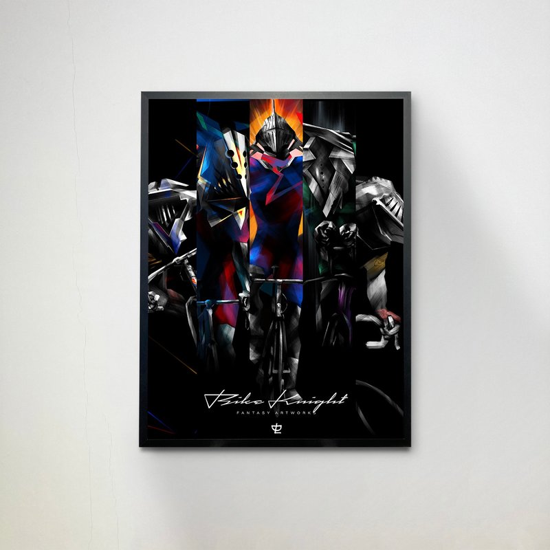 Bike Knight - A - Art Print/掛畫/限量 - 海報/掛畫/掛布 - 紙 白色