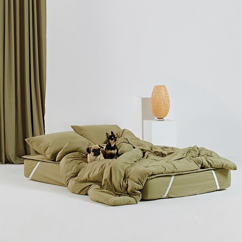 Korea Gitden Pet Anti-Mite Antibacterial Bed Bag – Khaki Green - เครื่องนอน - ไฟเบอร์อื่นๆ สีเขียว