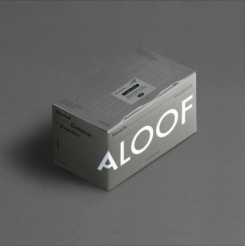 ALOOF - 4 PLY DISPOSABLE MASK 30 PCS - Face Masks - Other Materials Gray