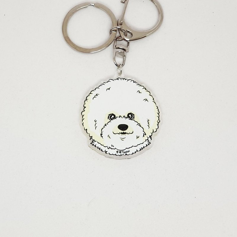 Bichon's own dog and cat multi-pattern double-sided Acrylic key ring / strap / tag - Other - Plastic Multicolor